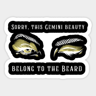 Gemini Beauty and the Beard Sticker